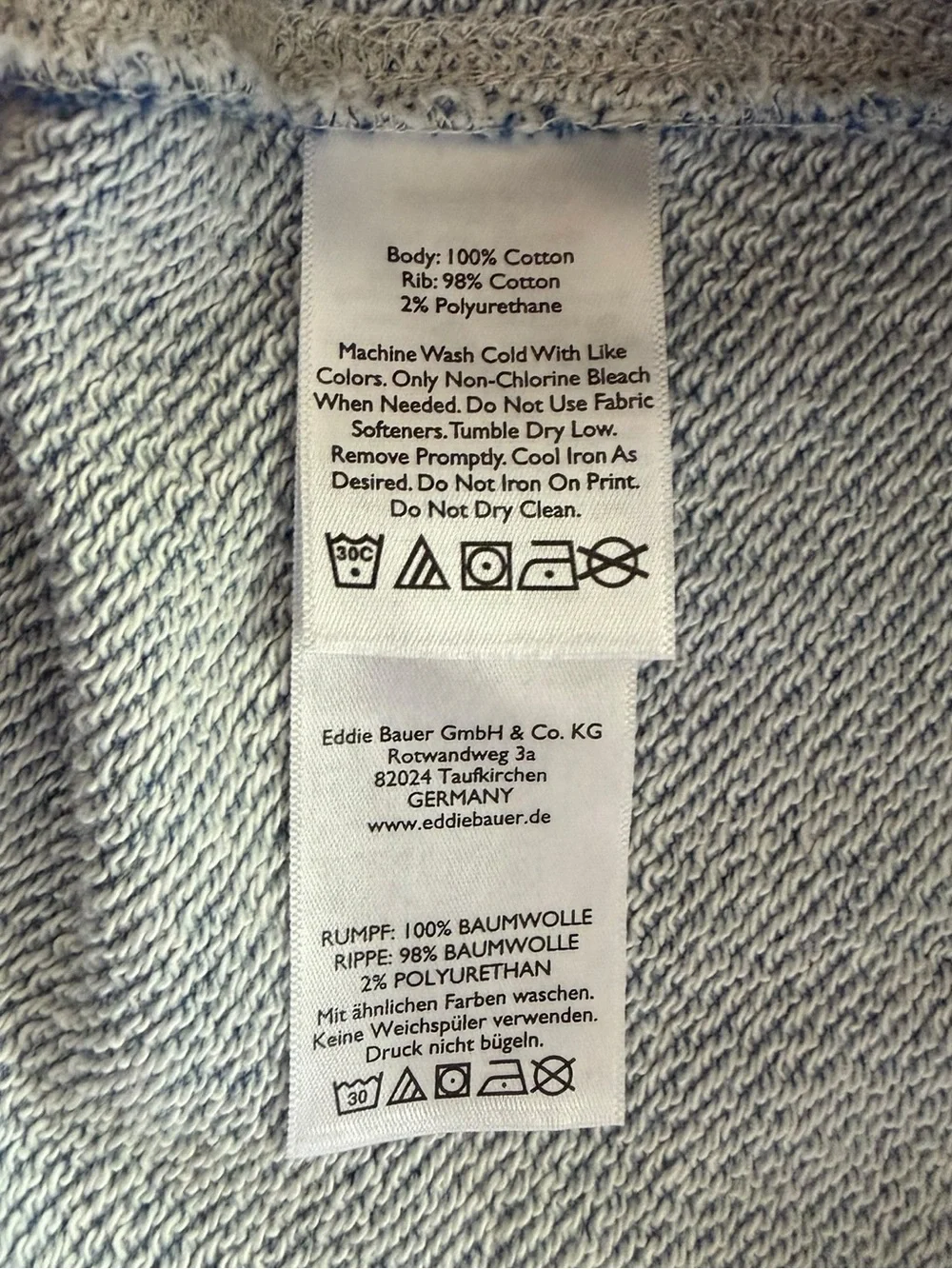Vintage Eddie Bauer Blue Heathered Crewneck Sweatshirt